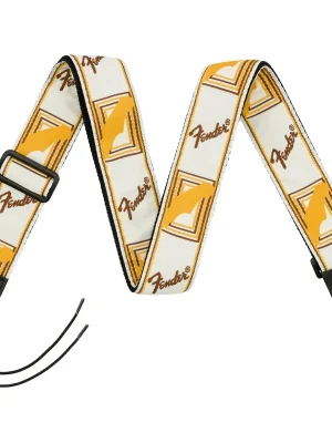 Top Prodej Fender Monogramm Strap - White, Yellow, Brown