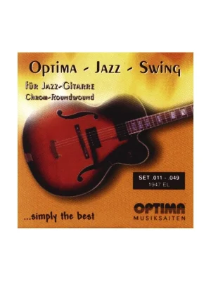 Optima struny pro E-kytaru Jazz Swing série Round Wound Sada Must-Have