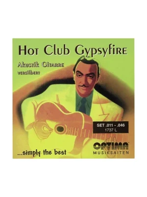 Optima struny pro akustickou kytaru Hot Club Gypsyfire-postříbřené Sada Akční Cena