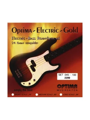 Přímo Od Výrobce Optima struny pro E-bas Gold Strings Round Wound Sada, 045