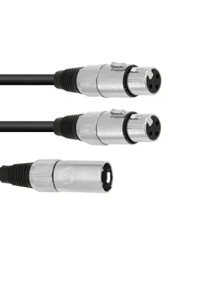 Akční Nabídka Omnitronic Kabel AC-18 XLR samec - 2x XLR samice, 1,5 m
