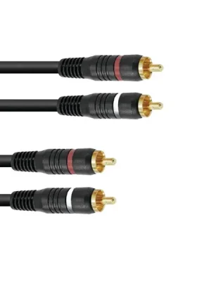 Výhodná Nabídka Omnitronic Stereo audio kabel s RCA konektory 2x2 1,5m
