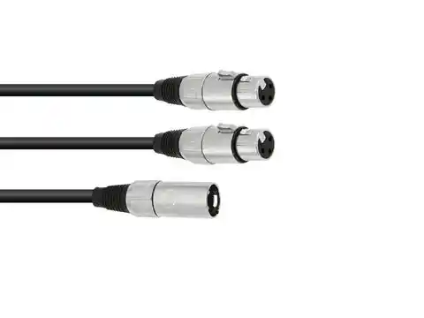 Kabel AC-18 XLR samec - 2x XLR samice, 0,5 m Top Prodej