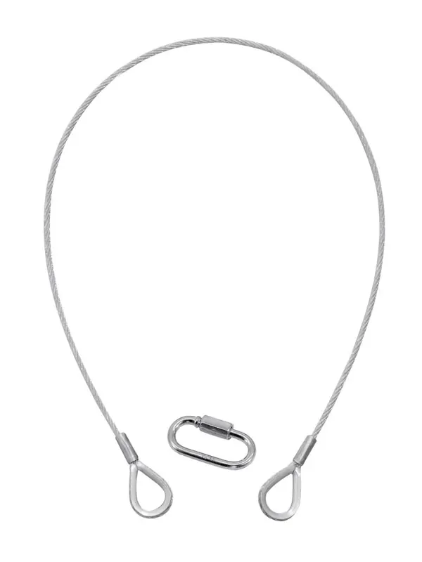 Nejlepší Volba Lanko jistící 3 mm x 600 mm, až do 5 kg, stříbrné, karabina typ A