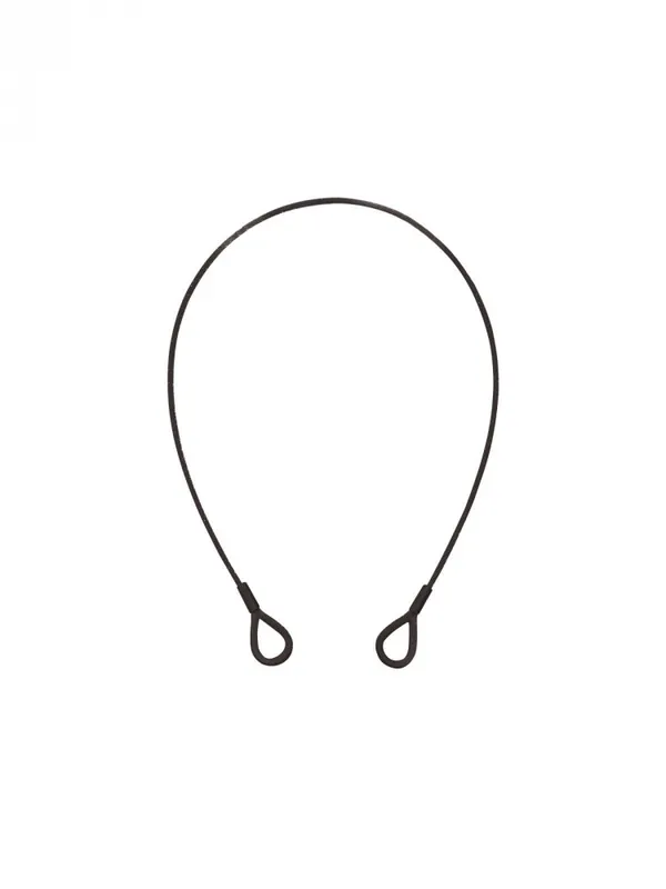 Akční Cena Ocelové jistící lanko 3 mm x 600 mm, černé s koncovými úvazky