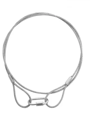 Ocelové jistící lanko 3 mm x 900 mm (SC), stříbrné s karabinou Koupit Online