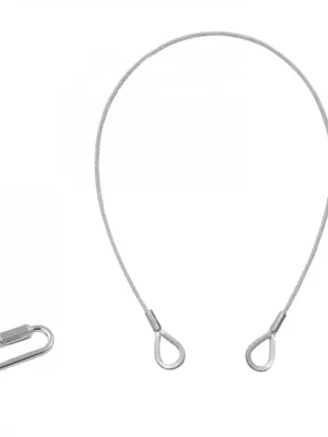 Ocelové jistící lanko 3 mm x 600 mm, do 5 kg, stříbrné Sleva