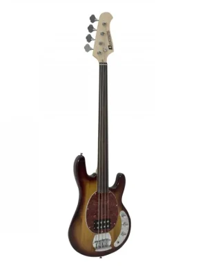Cenová Bomba Dimavery MM-501, elektrická baskytara bezpražcová, tobaccoburst