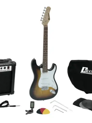 Tovární Cena Dimavery EGS-1, elektrická kytara s kombem a příslušenstvím, sunburst