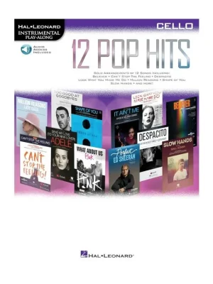Výprodej 12 Pop Hits For Cello Play Along + Audio Online