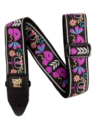 Jen Po Omezenou Doba Kytarový popruh Ernie Ball Jacquard Purple Bird Lupin