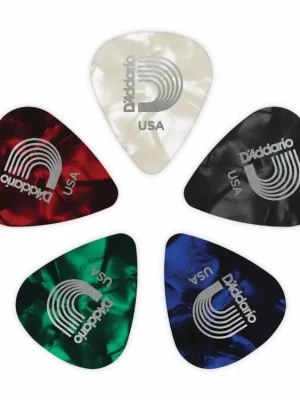 D'Addario Assorted Pearl Celluloid Guitar Picks, 25 pack, Medium Vrácení Zdarma