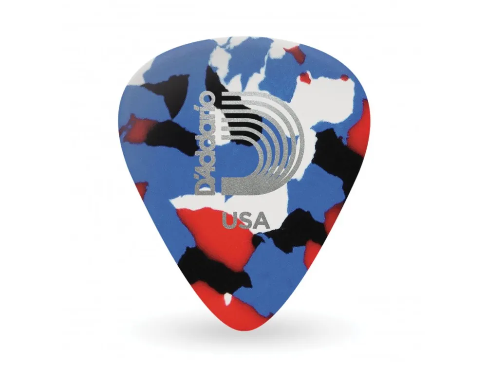 D'Addario Multi-Color Celluloid Guitar Picks, 10 pack, Medium Rychlé Dodání