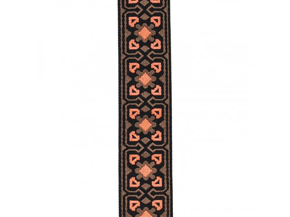 D'Addario Eco-Comfort Woven Guitar Strap, Brown & Orange Pouze Dnes