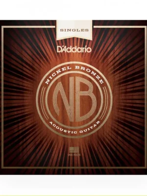 D'Addario NB054 Nickel Bronze Wound Acoustic Guitar Single String, .054 Rychlé Dodání