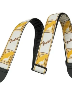 Odeslání Ihned Kytarový popruh FENDER Monogramm Strap - bílá/hnědá/žlutá