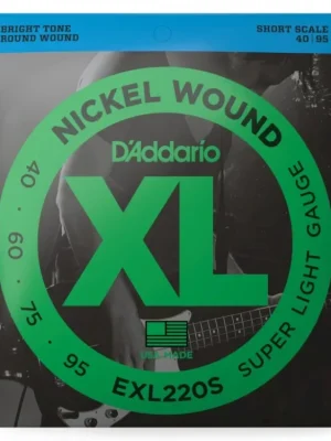 Must-Have D'Addario EXL220S Nickel Wound Bass Guitar Strings, Super Light, 40-95, ShortScale