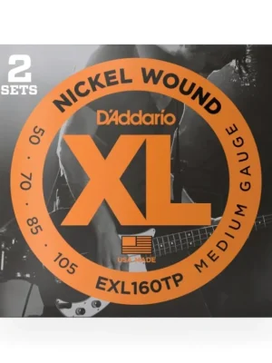 Cenově Výhodný D'Addario EXL160TP Nickel Wound Bass Guitar Strings, Medium, 50-105, 2 Sets, Long Scale