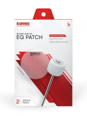 Super Cena Evans EQ Single Pedal Patch, Clear Plastic