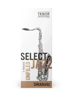 Vysoce Kvalitní D'Addario Select Jazz Unfiled Tenor Saxophone Reeds, Strength 4 Soft, 5-pack