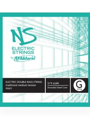 D'Addario NS Electric Traditional Bass Single G String, 3/4 Scale, Medium Tension Ověřený