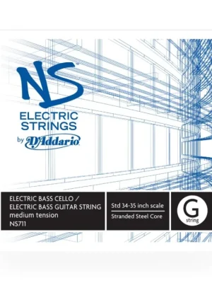 Výprodej D'Addario NS Electric Bass/Cello Single G String, 4/4 Scale, Medium Tension