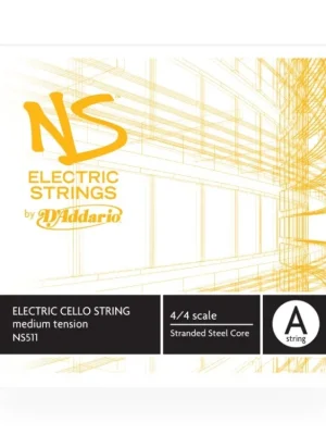 Omezená Nabídka D'Addario NS Electric Cello Single A String, 4/4 Scale, Medium Tension