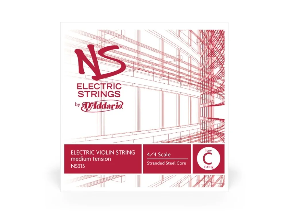 D'Addario NS Electric Violin Single Low C String, 4/4 Scale, Medium Tension Finální Výprodej