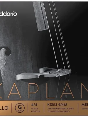 D'Addario Kaplan Cello Single G String, 4/4 Scale, Medium Tension Ověřený