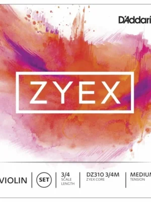 Originální D'Addario Zyex Violin Single A String, 3/4 Scale, Medium Tension