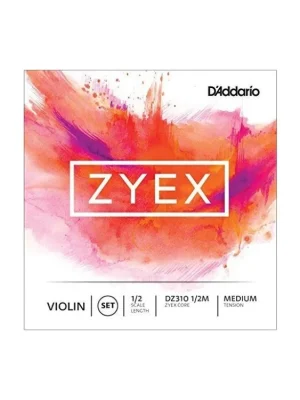 D'Addario Zyex Violin String Set, 1/2 Scale, Medium Tension Jen Po Omezenou Doba