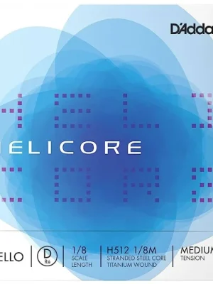 Sleva D'Addario Helicore Cello Single D String, 1/8 Scale, Medium Tension