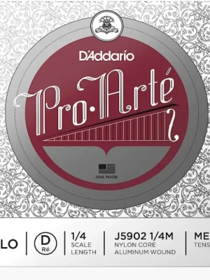 D'Addario Pro-Arte Cello Single D String, 1/4 Scale, Medium Tension Akce