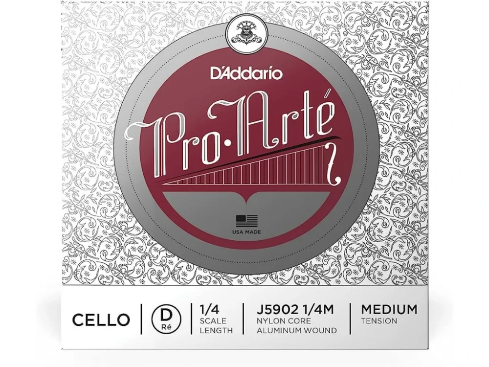 D'Addario Pro-Arte Cello Single D String, 1/4 Scale, Medium Tension Akce