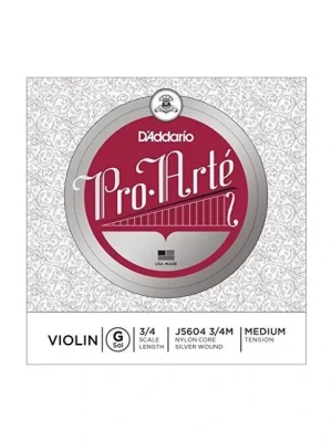 Cenově Výhodný D'Addario Pro-Arte Violin Single G String, 3/4 Scale, Medium Tension