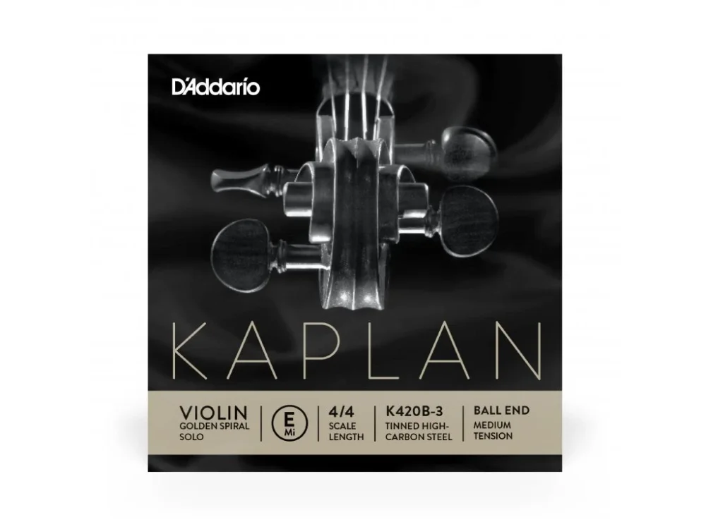 Nejprodávanější D'Addario Kaplan Golden Spiral Solo Violin Single E String, 4/4 Scale, Medium Tension