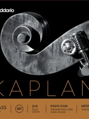 D'Addario Kaplan Solo Double Bass String Set, 3/4 Scale, Medium Tension Rychlé Dodání