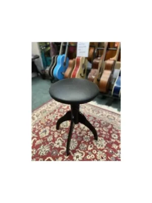 Klavírní otočná stolička GW, černá polstrovaná - koženka Akce