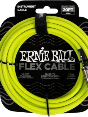 Ernie Ball Flex Instrument Cable Straight/Straight Zelená 6 m Rovný - Rovný Sleva