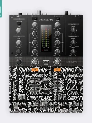 Skin DJM-250 MK2 SCRATCH STYLE Black Víkendová Akce