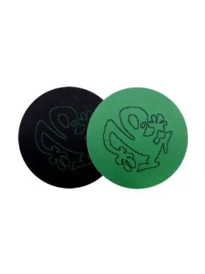 2x Slipmats Plasticman Silhouette Green & Black Novinka