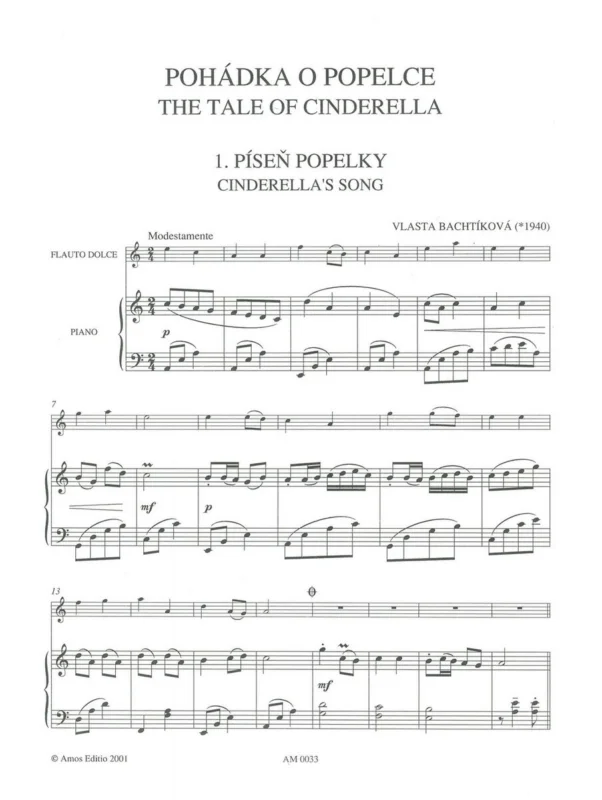 Top Prodej Pohádka o Popelce / zobcová flétna a klavír