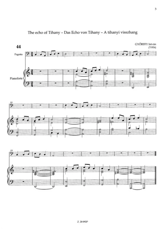 ABC Bassoon 1 / klavírní doprovod Nejlepší Volba