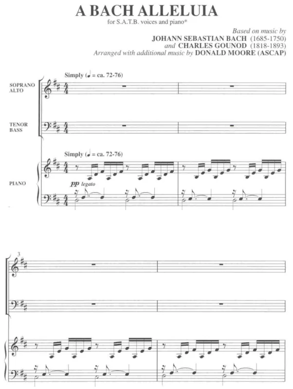 A BACH ALLELUIA / SATB* a klavír Horká Nabídka