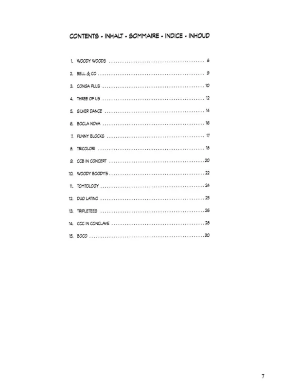 15 DUETS & TRIOS FOR PERCUSSION Výprodej