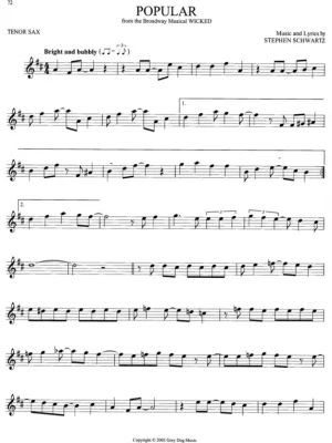 101 Broadway Songs for Tenor sax / 101 muzikálových melodií pro tenorový saxofon Rychlé Dodání