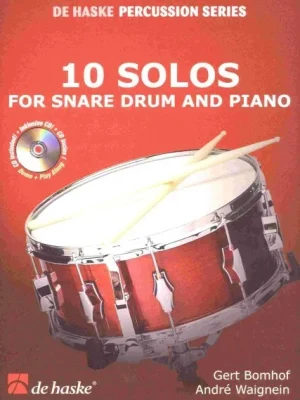 10 SOLOS FOR SNARE DRUM & PIANO + Audio Online / malý buben a klavír Zlevněný