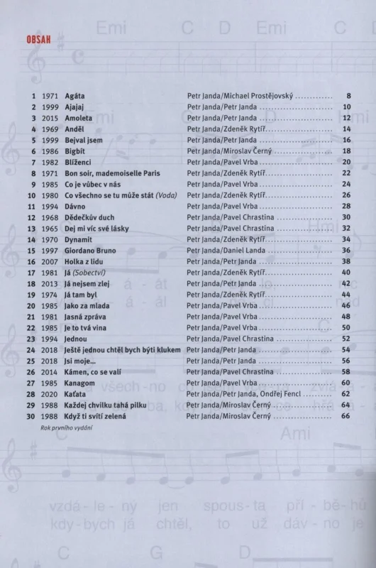 Zpěvník OLYMPIC 60 písní // zpěv/akordy Sezónní Sleva