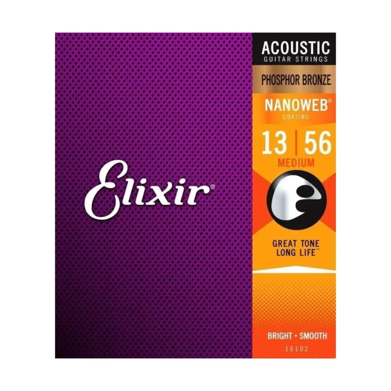 ELIXIR 16102 NANOWEB Acoustic Phosphor Bronze .013 - .056 Vysoce Kvalitní