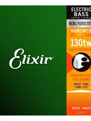 Omezená Nabídka ELIXIR Bass Extra Long Scale Nanoweb 15433 Medium XL B 130tw